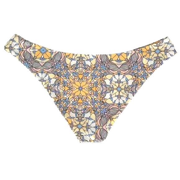 NWT J. Crew Curved Waist Cheeky Bikini Swim Bottom Kaleidoscope Print XL Blue - Picture 6 of 15